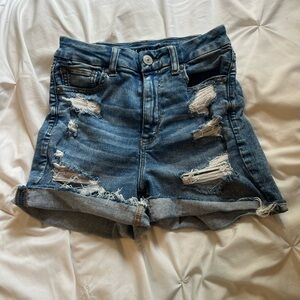 American Eagle Stretch Jean Shorts Ripped